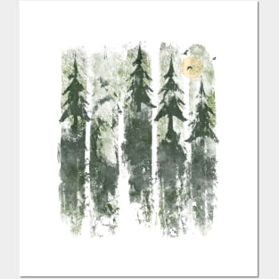 Vintage Woods - Pine Trees Posters and Art